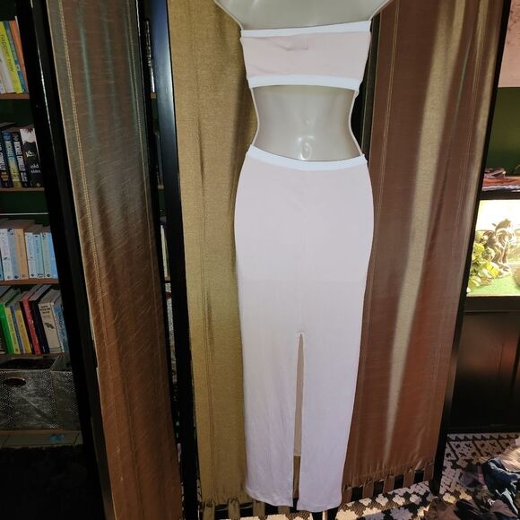 Princess Polly Strapless Cream Dress - Picture 4 of 6